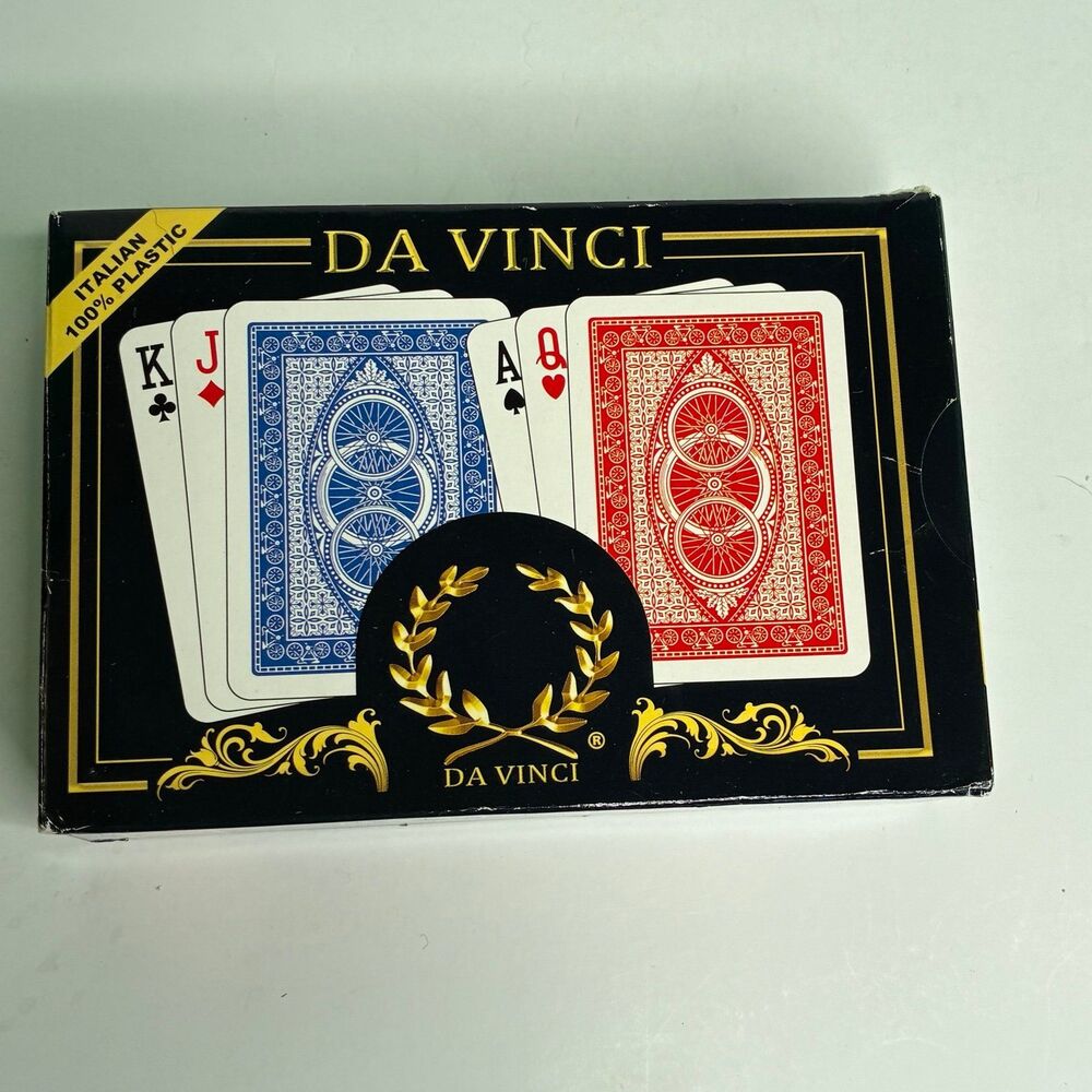 DA VINCI Ruote 100% Plastic Playing Cards Poker Size Regular Index